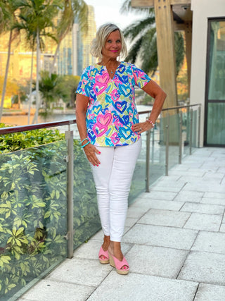 SECRET LOVE HEARTS SHORT SLEEVE LULU-B