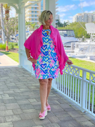 SECRET LOVE HEARTS LAYERED RUFFLE DRESS LULU-B