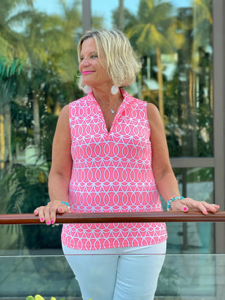CANDY PINK SLEEVELESS ZIPPER LULU-B
