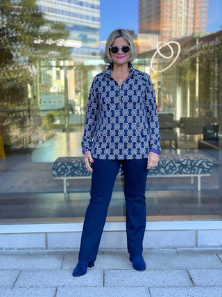 NAVY MEDALLION KANGAROO POCKET - Cathys Place