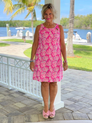 PINK LANE HALTER DRESS - Cathys Place