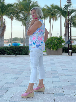 POST CARDS OF LOVE SLEEVELESS TOP - Cathys Place