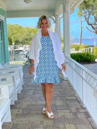 AQUA DIAMONDS HALTER RUFFLE LULU-B