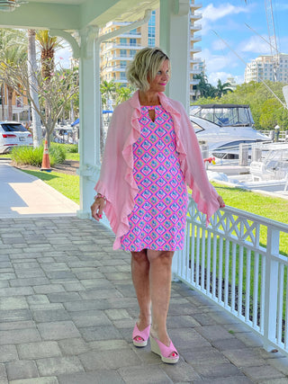 PALM TREE SIESTA KEYHOLE DRESS LULU-B