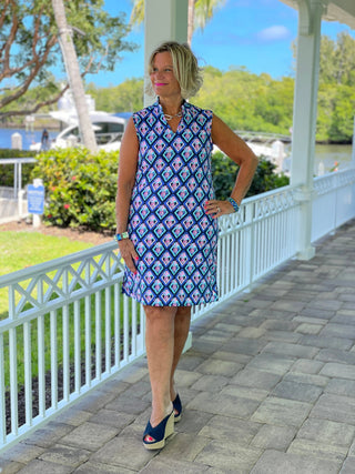 PINEAPPLE VACA COLLAR DRESS LULU-B