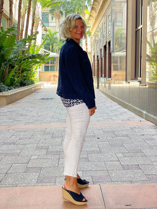 BREIGHTEN BLUE  KEYHOLE TOP LULU-B