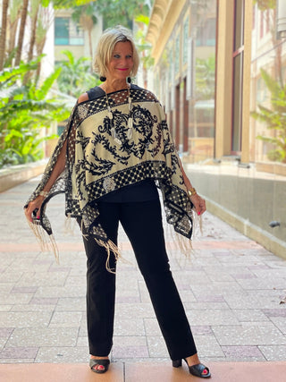 FOLLOW YOUR HEART BURNOUT 7 WAY SCARF KOKOMO