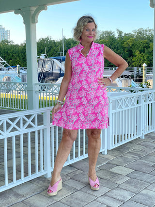 PINK LANE COLLAR DRESS - Cathys Place