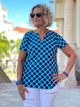 SEASIDE BLUE SHORT SLEEVE LULU-B