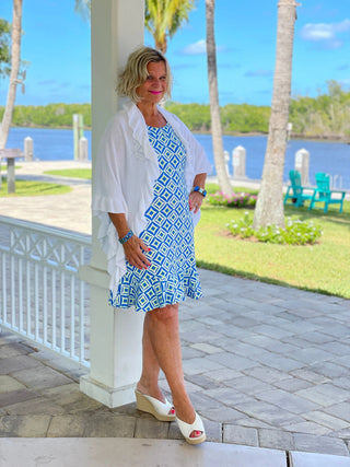 AQUA DIAMONDS HALTER RUFFLE LULU-B