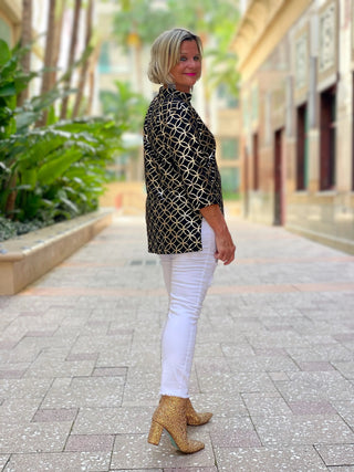 LULU-B BLACK GOLD LEME TUNIC LULU-B