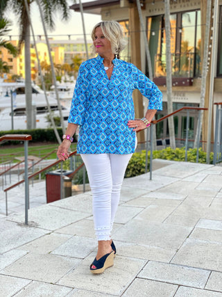 BAHAMA BLUE TUNIC LULU-B