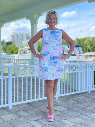 POST CARDS OF LOVE SHIFT DRESS - Cathys Place