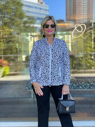 SNOW LEOPARD FULL ZIPPER - Cathys Place