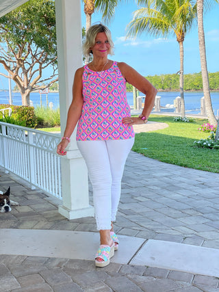 PALM TREE SIESTA HALTER TOP LULU-B