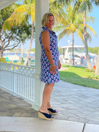 PINEAPPLE VACA RUFFLE DRESS LULU-B