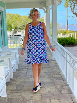 PINEAPPPLE VACA HALTER  RUFFLE LULU-B