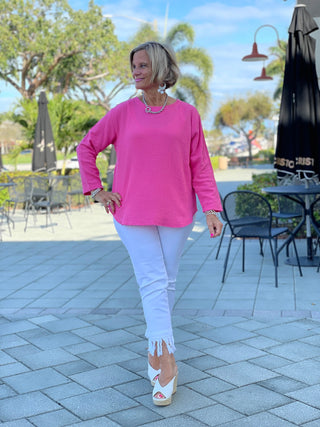 PINK LONG WAFFLE COTTON - Cathys Place