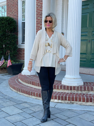 STONE  RUFFLE WRAP LULU-B