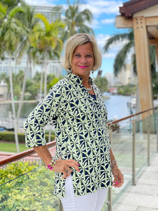 GREEN NAVY TUNIC - Cathys Place