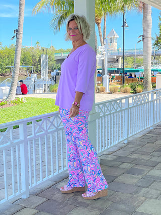 CAROLINA PAISLEY PALAZZO LULU-B