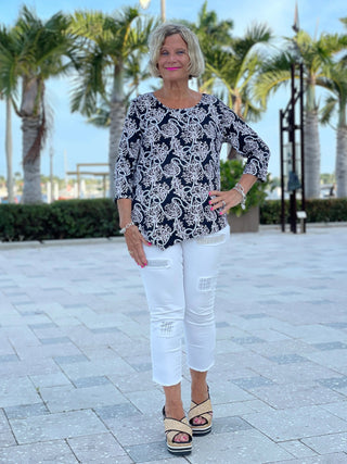 NAUTICAL  LANE ASYMMETRIC TOP - Cathys Place