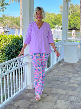 CAROLINA PAISLEY PALAZZO LULU-B