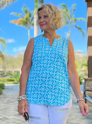 OCEAN MILE SLEEVELESS V NECK - Cathys Place