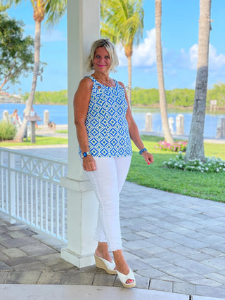 AQUA DIAMONDS HALTER TOP LULU-B