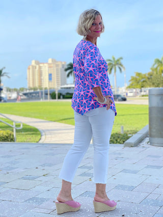 PINK STARFISH BEACH ASYMMETRIC TOP - Cathys Place