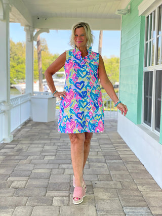 SECRET LOVE HEARTS RUFFLE DRESS LULU-B