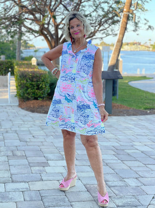 POST CARDS OF LOVE RUFFLE DRESS - Cathys Place