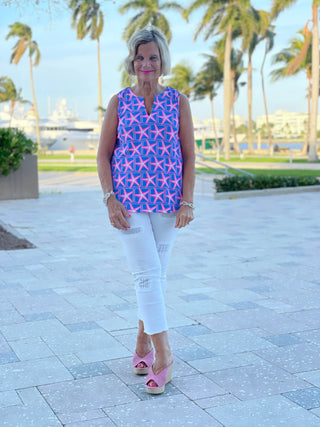 PINK STARFISH BEACH SLEEVELESS - Cathys Place