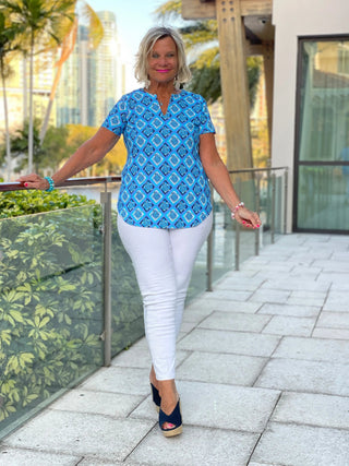 BAHAMA BLUE TURTLE SHORT SLEEVE LULU-B