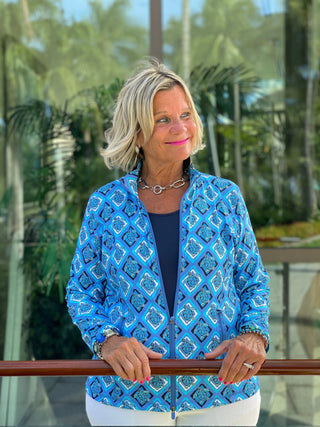 BAHAMA BLUE TURTLE FULL ZIPPER LULU-B