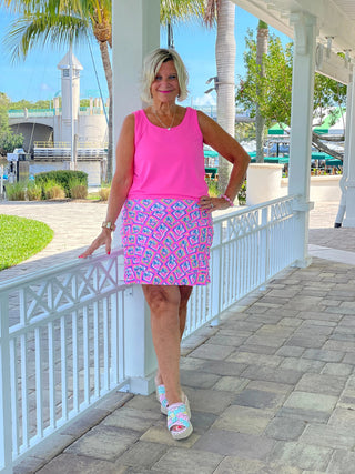 PALM TREE SIESTA CHA CHA SKORT LULU-B