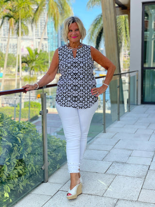 NAPLES DAY SLEEVELESS V NECK LULU-B