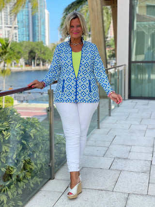 AQUA DIAMONDS FULL ZIPPER LULU-B