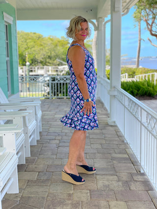 PINEAPPPLE VACA HALTER  RUFFLE LULU-B