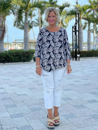 NAUTICAL  LANE ASYMMETRIC TOP - Cathys Place