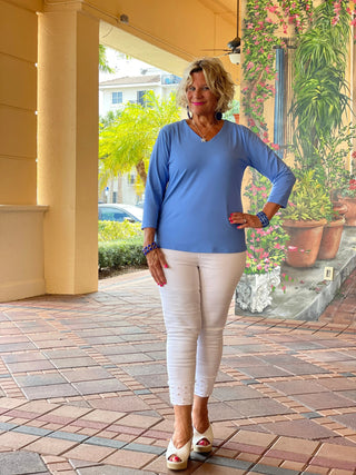 LIGHT PERRI SLEEVE V NECKi LULU-B