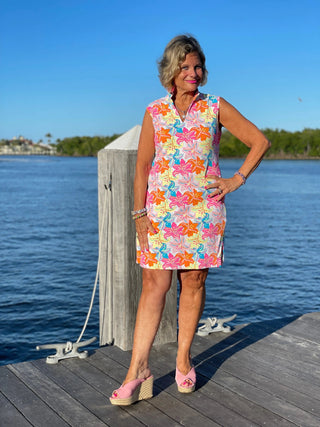 PALM BEACH GARDEN COLLAR DRESS - Cathys Place