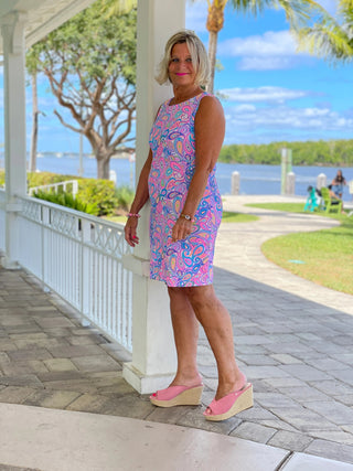 CAROLINA PAISLEY SHIFT DRESS LULU-B