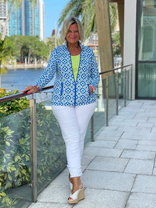 AQUA DIAMONDS FULL ZIPPER LULU-B