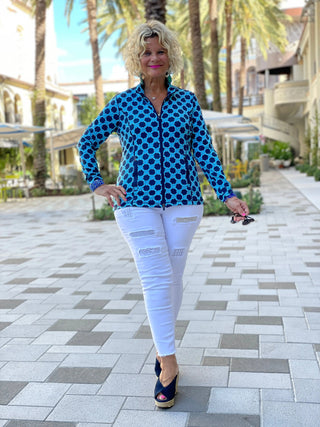 SEASIDE BLUE FULL ZIPPER - Cathys Place