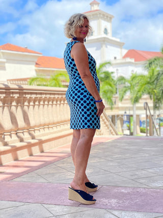 SEASIDE BLUE SHIFT DRESS - Cathys Place