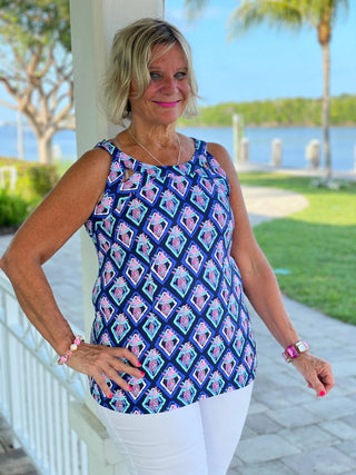 PINEAPPLE VACA HALTER TOP LULU-B