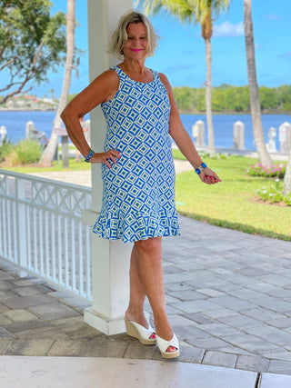 AQUA DIAMONDS HALTER RUFFLE LULU-B