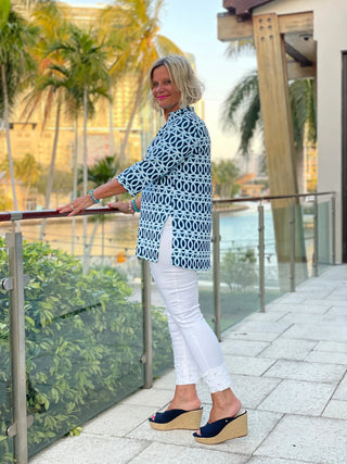 MELINA BLUE TUNIC - Cathys Place