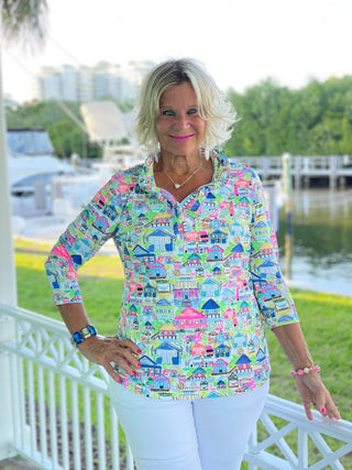 TIKI ESCAPE RUFFLE TOP LULU-B